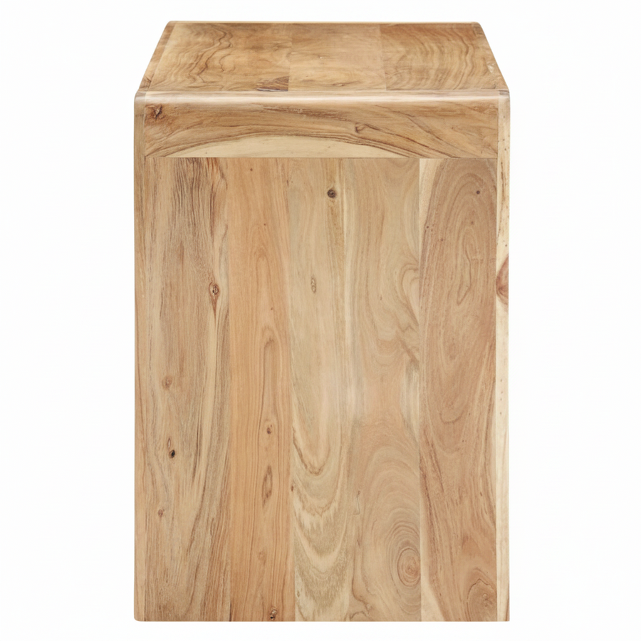 Banc pieds pleins en acacia massif