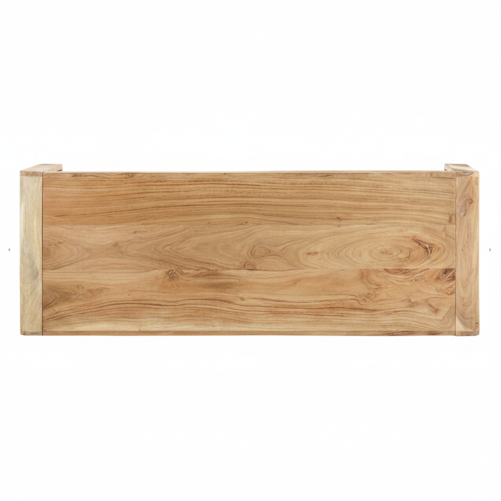 Banc pieds pleins en acacia massif