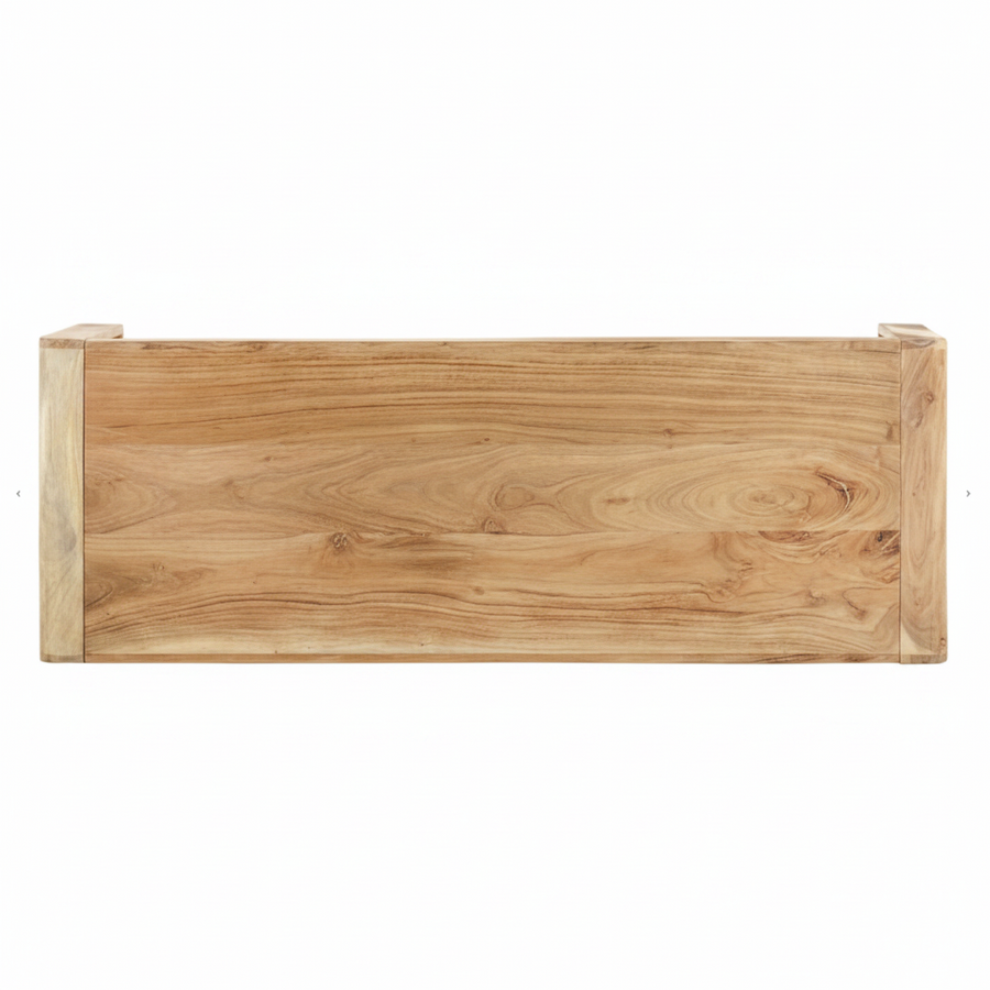 Banc pieds pleins en acacia massif