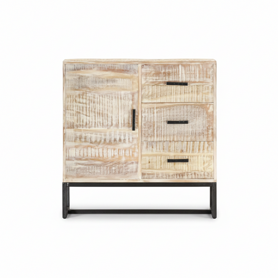 Buffet blanchi en acacia massif