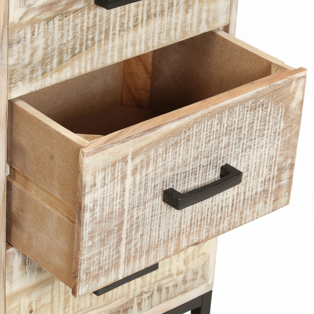 Buffet blanchi en acacia massif