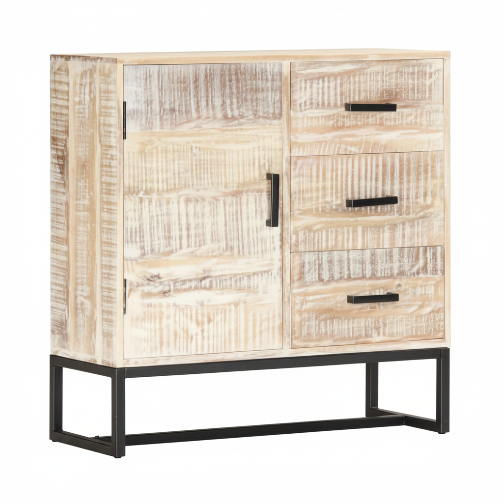 Buffet blanchi en acacia massif