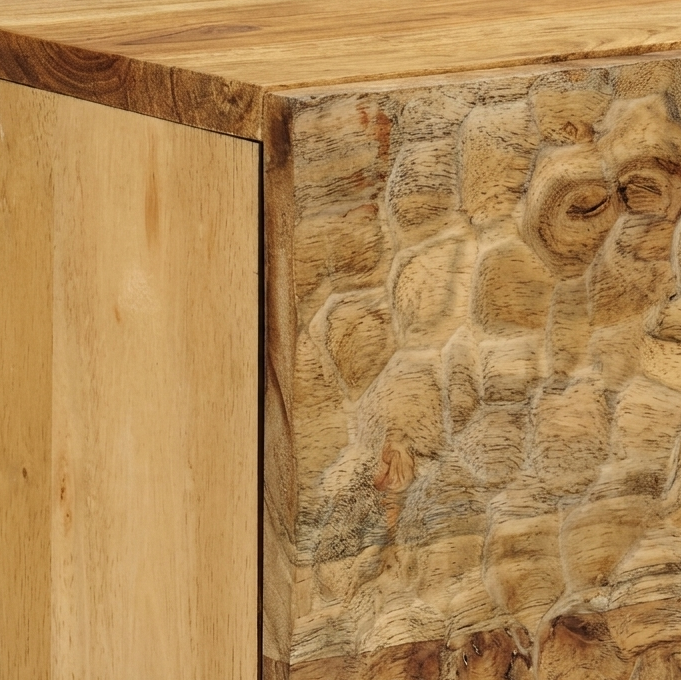 Buffet en bois d'acacia et métal noir