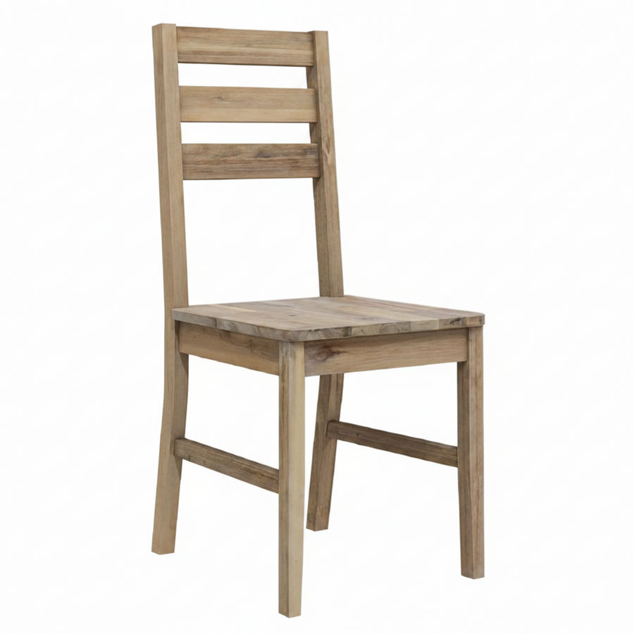 Chaises à lattes en acacia massif