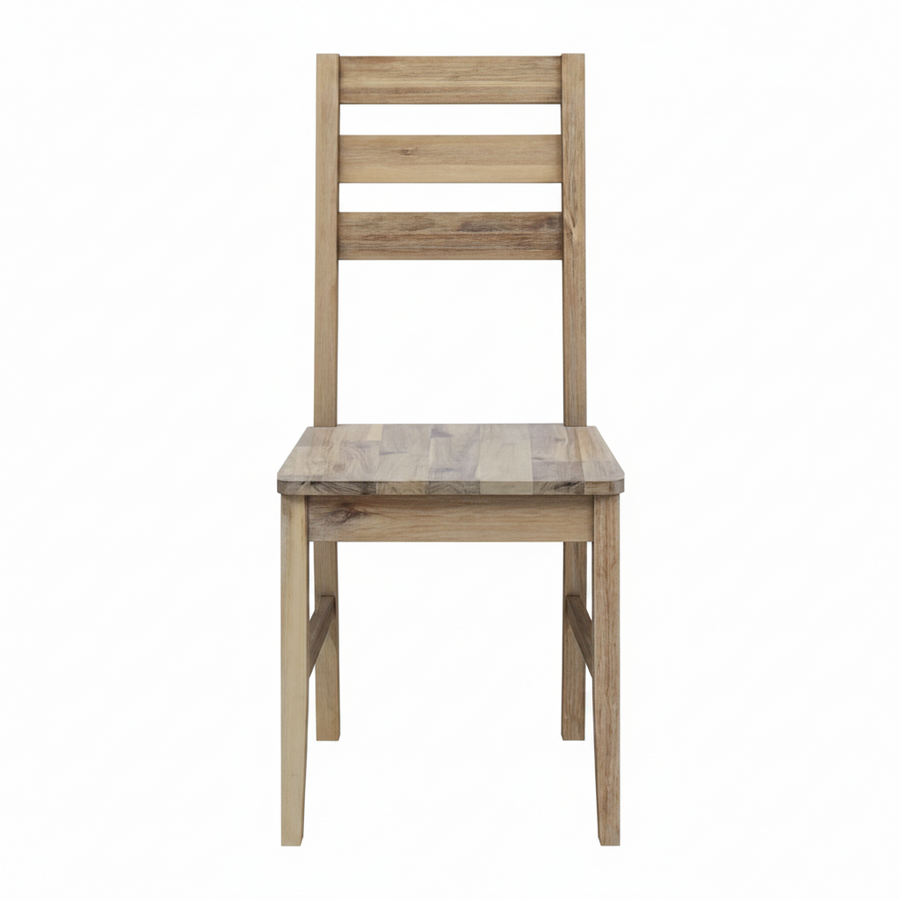 Chaises à lattes en acacia massif