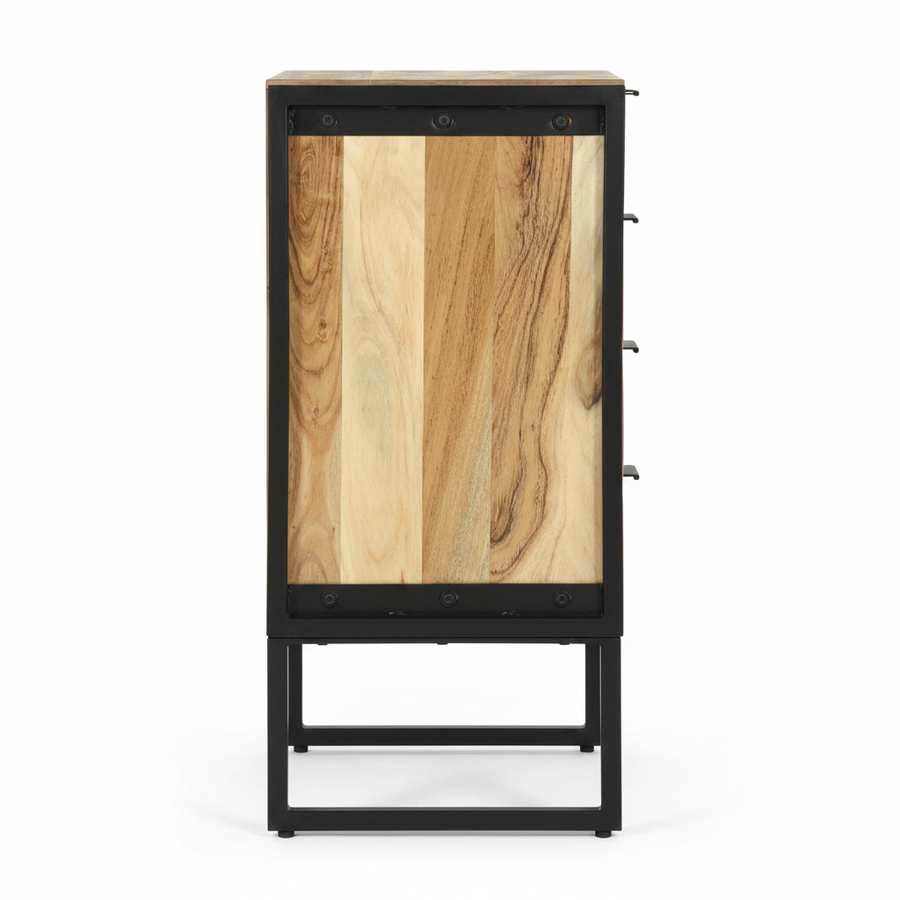 Chiffonnier 4 tiroirs en acacia massif