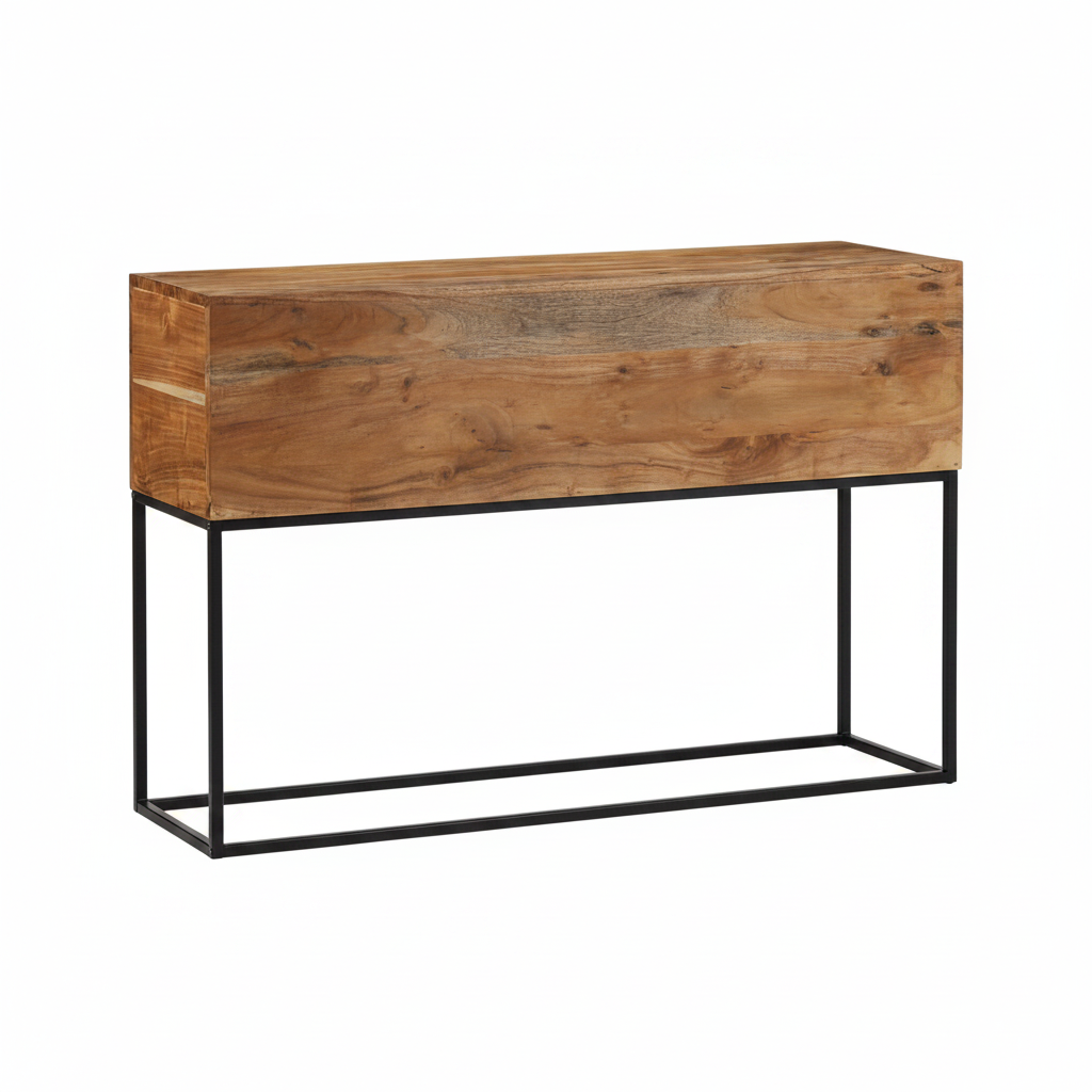 Console bloc en acacia massif