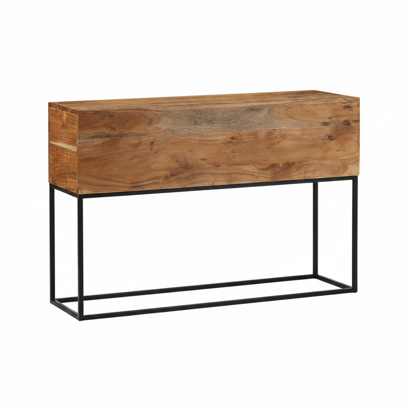 Console bloc en acacia massif