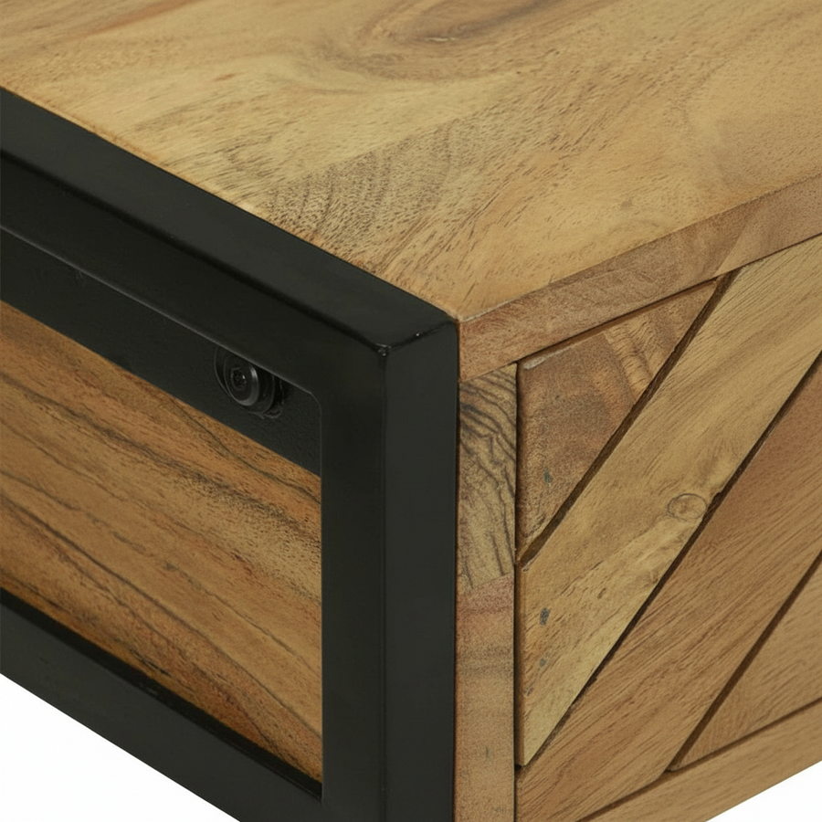 Console à chevrons en acacia massif