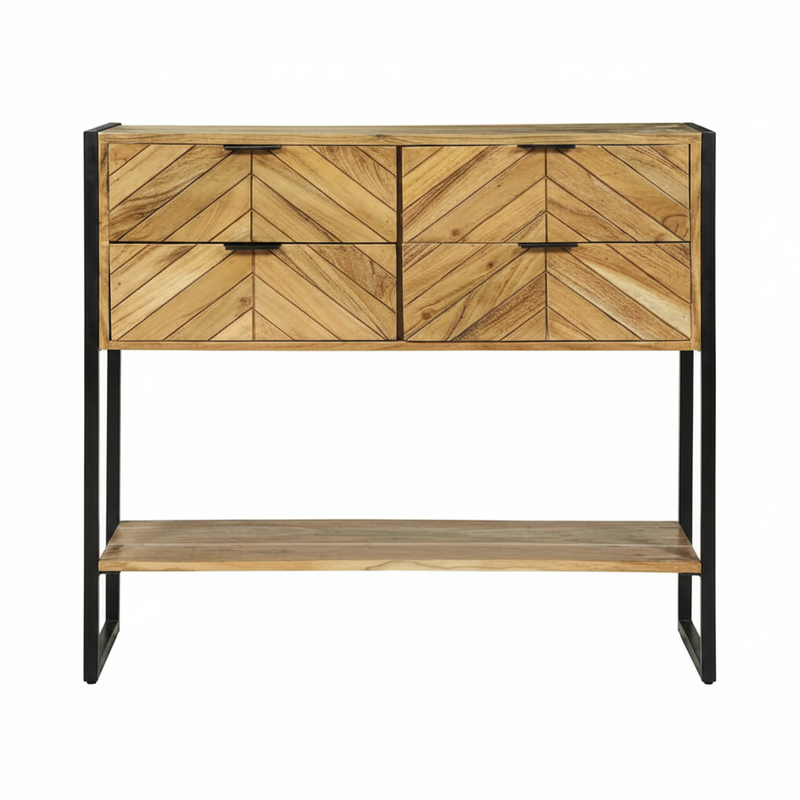 Console à chevrons en acacia massif