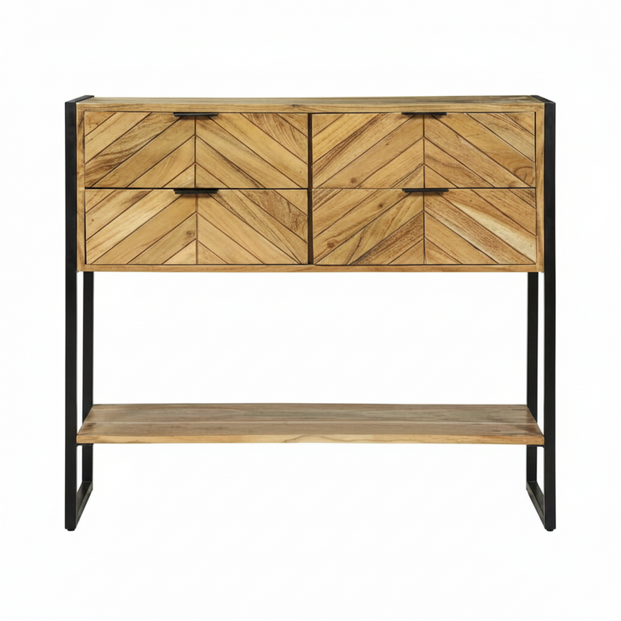 Console à chevrons en acacia massif