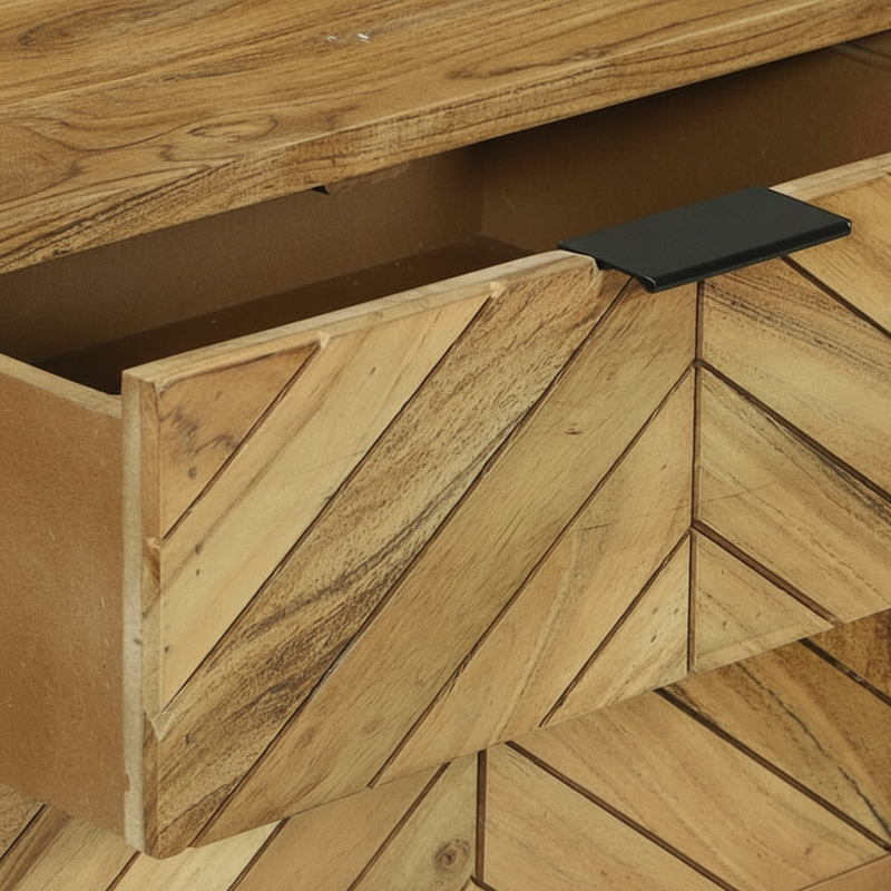Console à chevrons en acacia massif