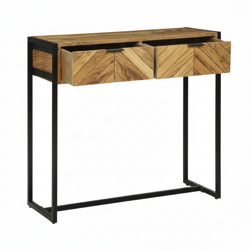 Console à chevrons en acacia massif