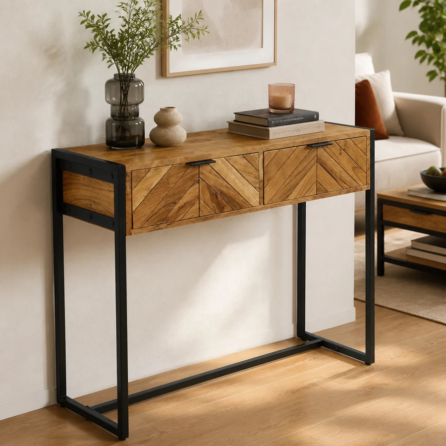 Console à chevrons en acacia massif