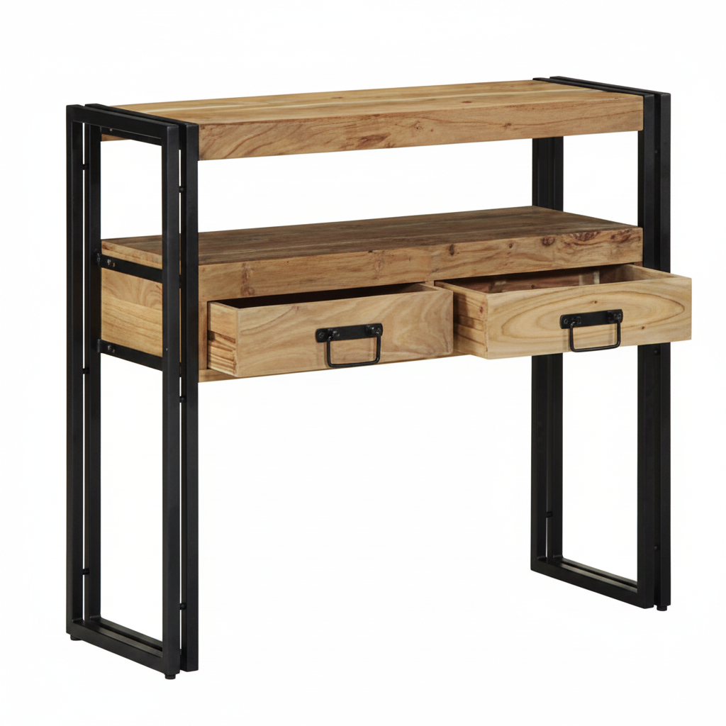 Console plateau haut en acacia massif
