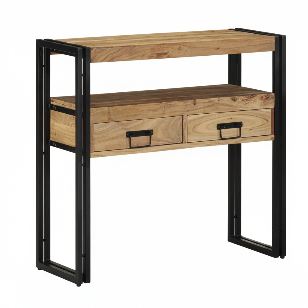 Console plateau haut en acacia massif