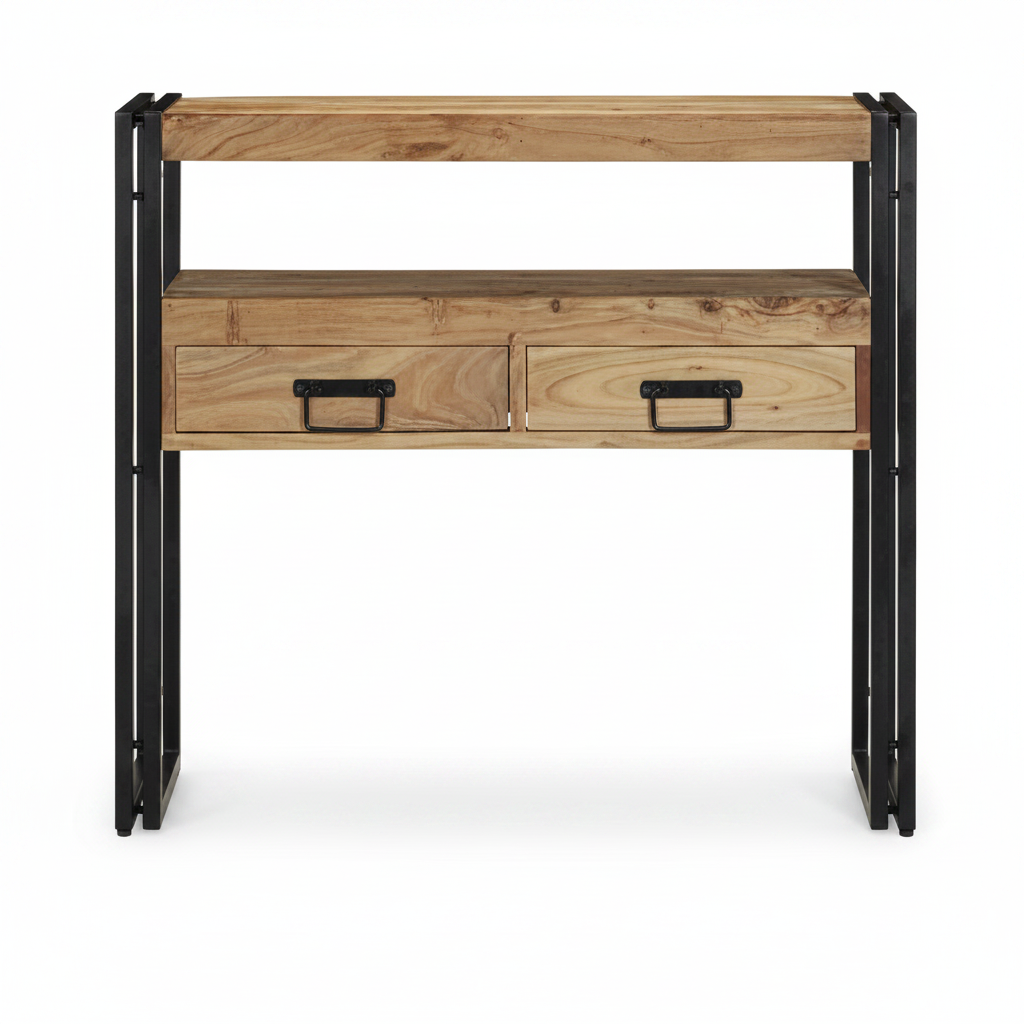 Console plateau haut en acacia massif