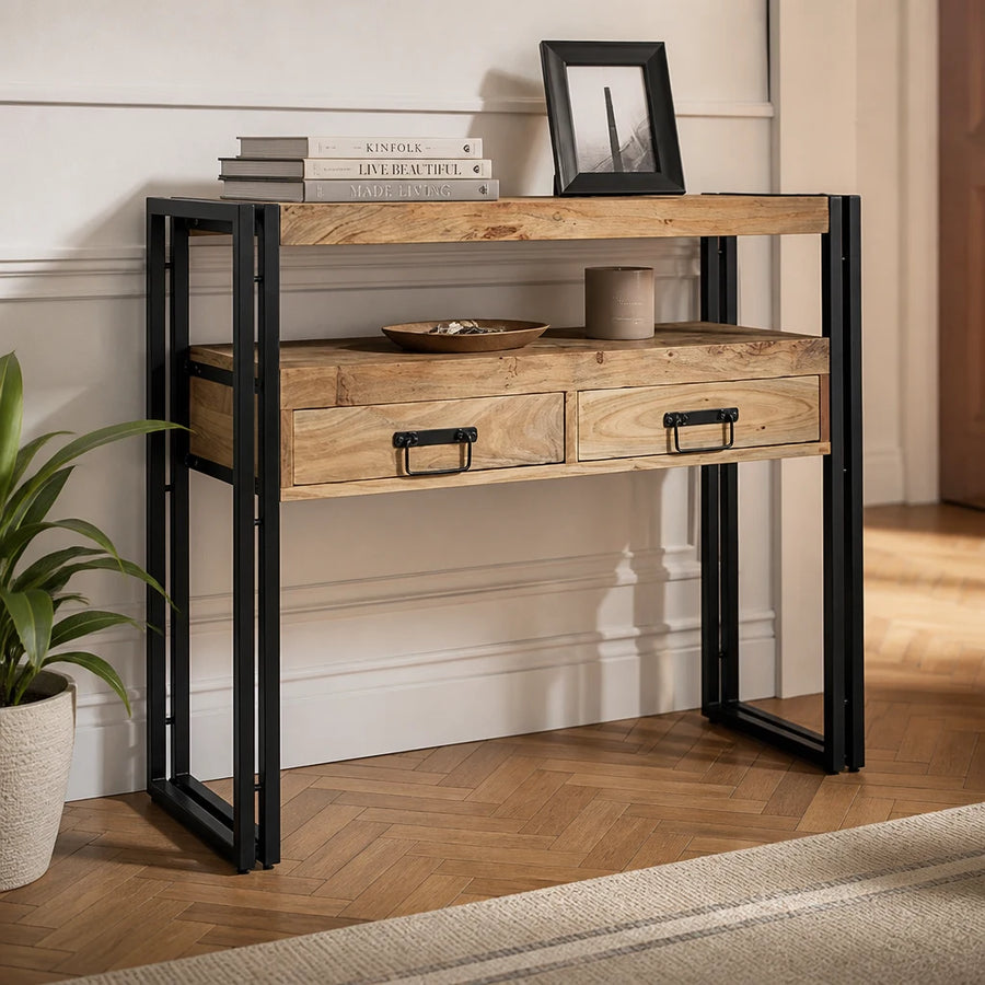 Console plateau haut en acacia massif