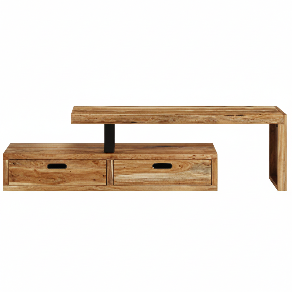 Meuble TV extensible en acacia massif