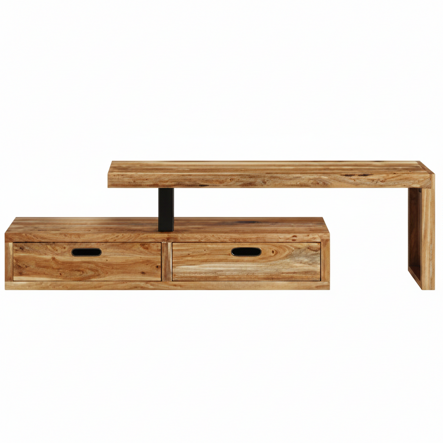 Meuble TV extensible en acacia massif