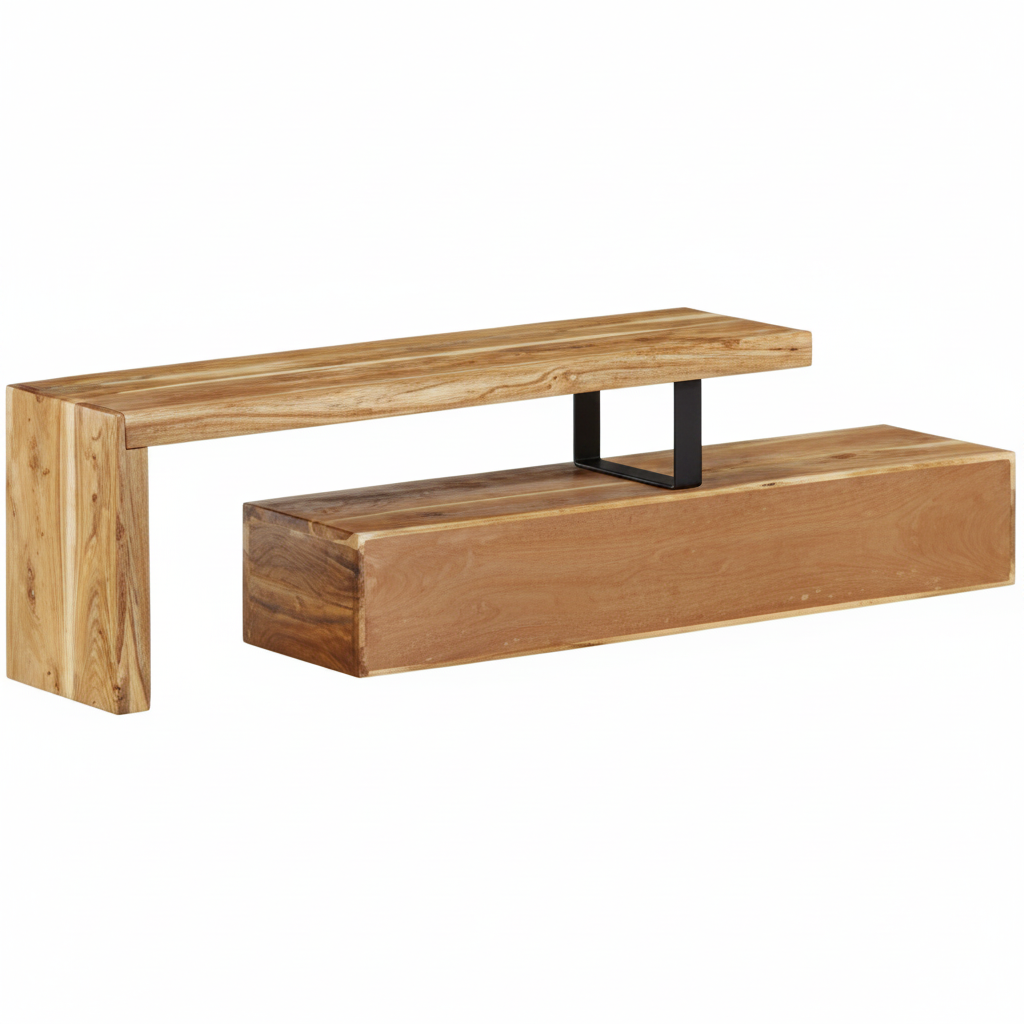 Meuble TV extensible en acacia massif