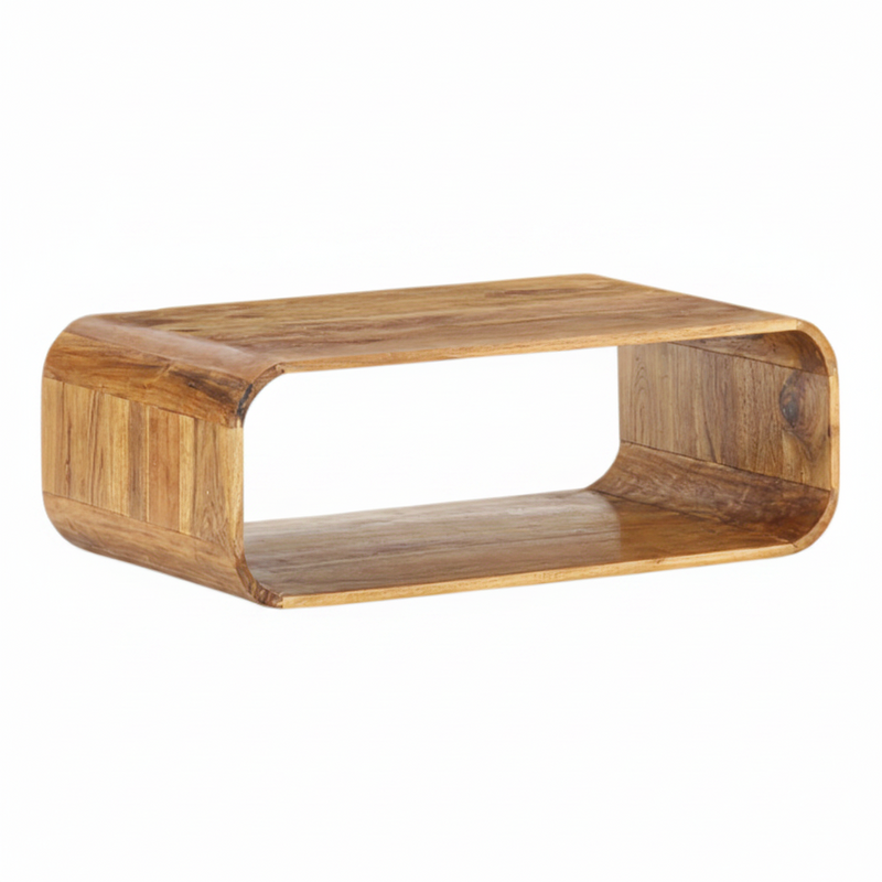 Table basse anneau en acacia massif