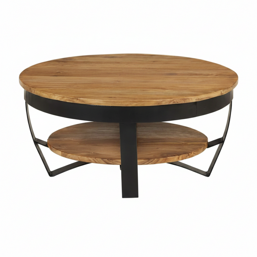 Table basse ronde en acacia massif