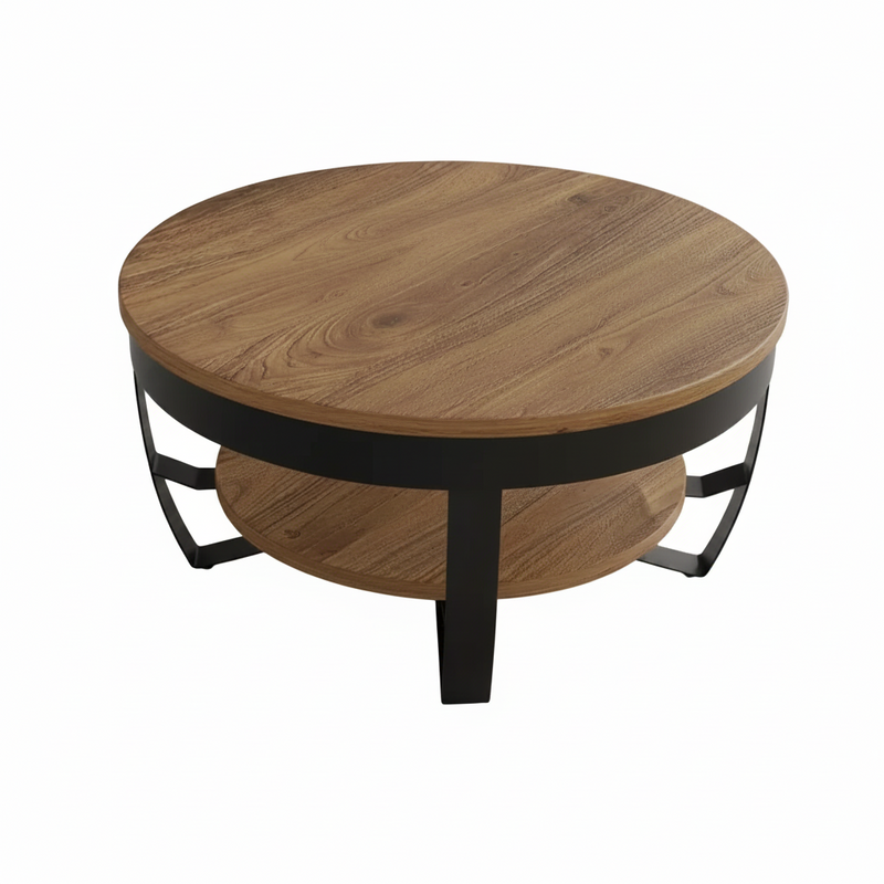 Table basse ronde en acacia massif