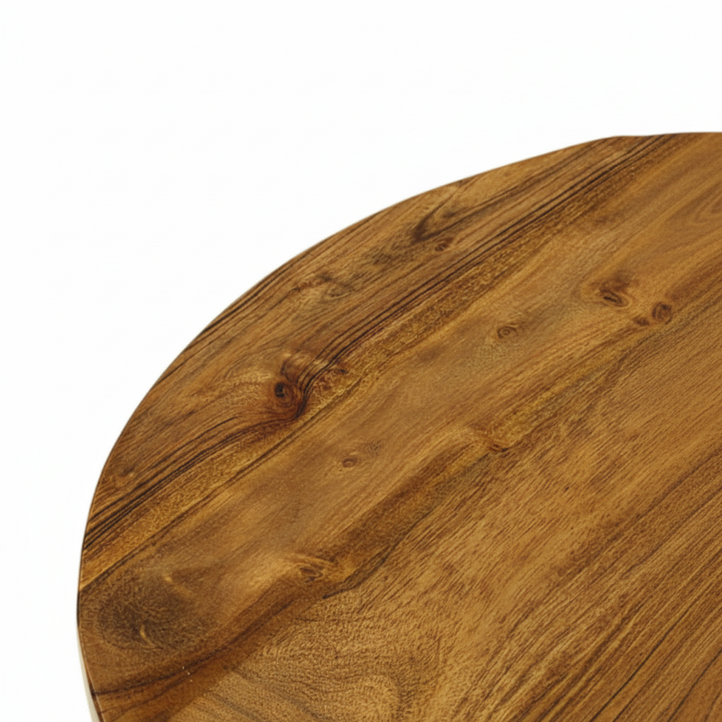 Table basse ronde en acacia massif