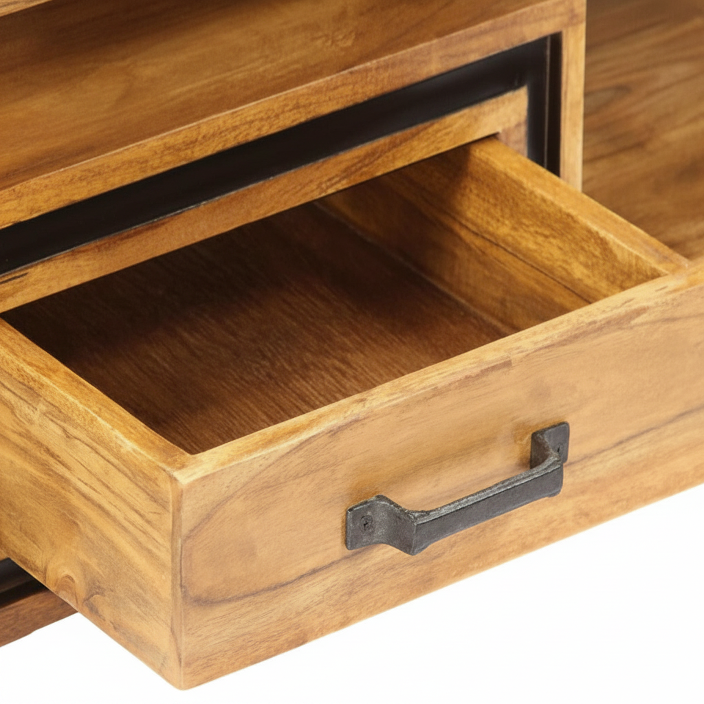 Table basse à tiroir en acacia massif