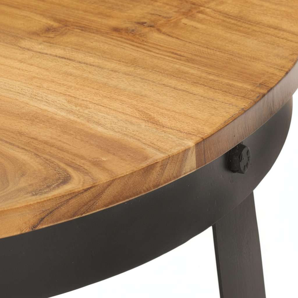 Table d'appoint ronde en acacia massif