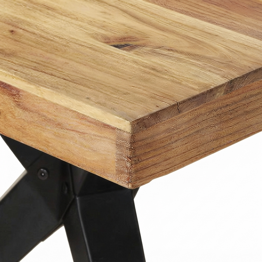 Table à manger pieds étoile en acacia massif