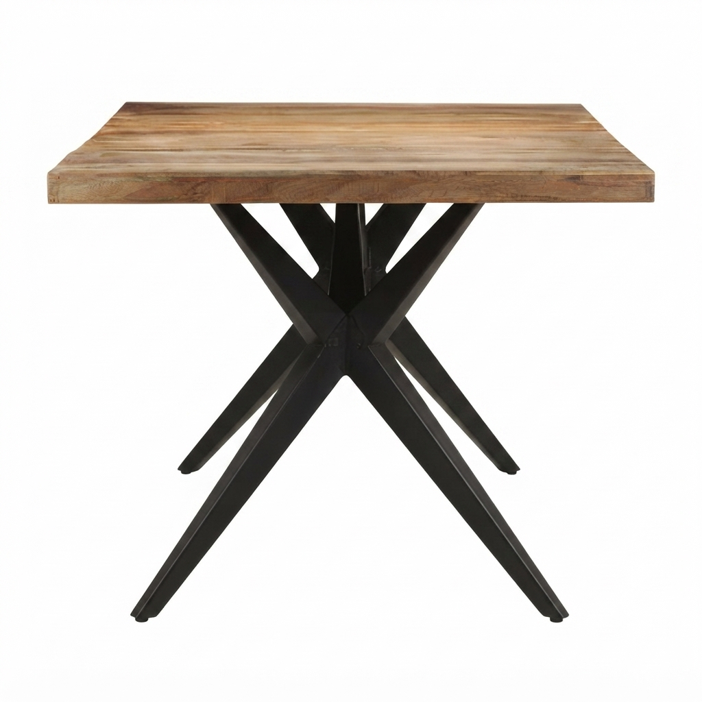 Table à manger pieds étoile en acacia massif