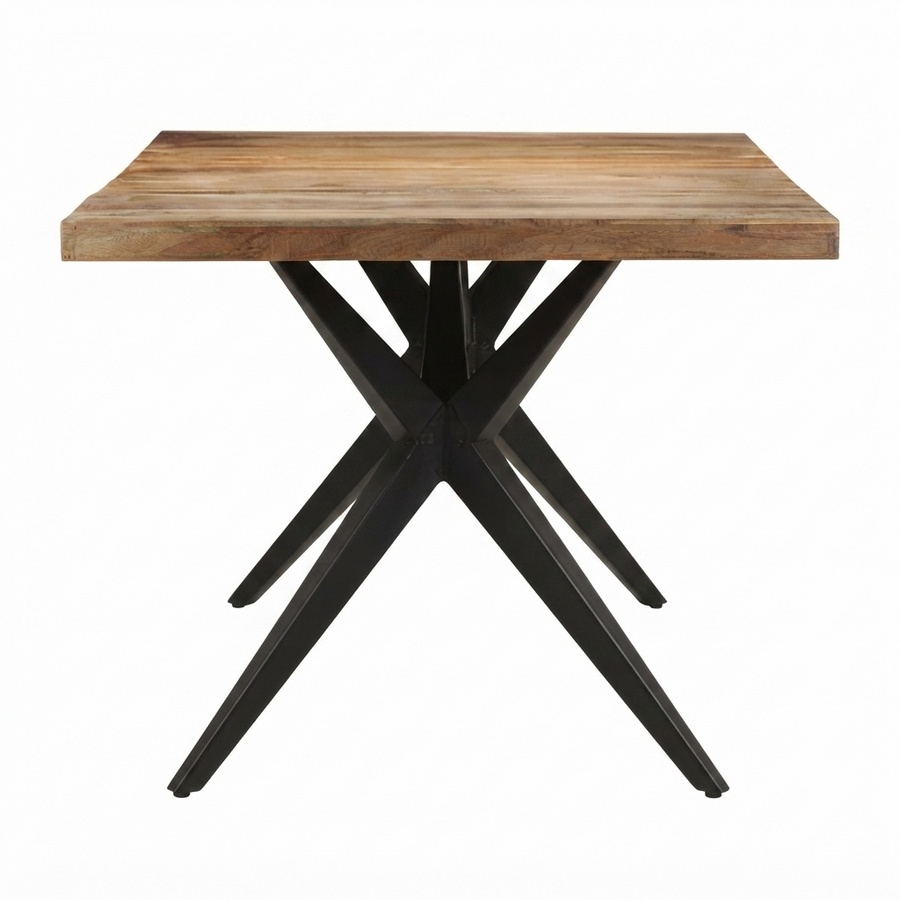 Table à manger pieds étoile en acacia massif